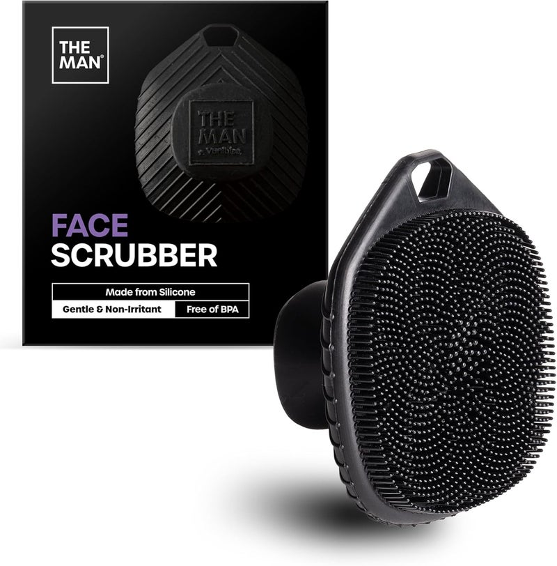 Vanibiss The Man Silicone Face Scrubber for Men - Gentle Exfoliator Face Massager - Removes Dead & Dry Skin - Facial Cleansing Brush - Image 1